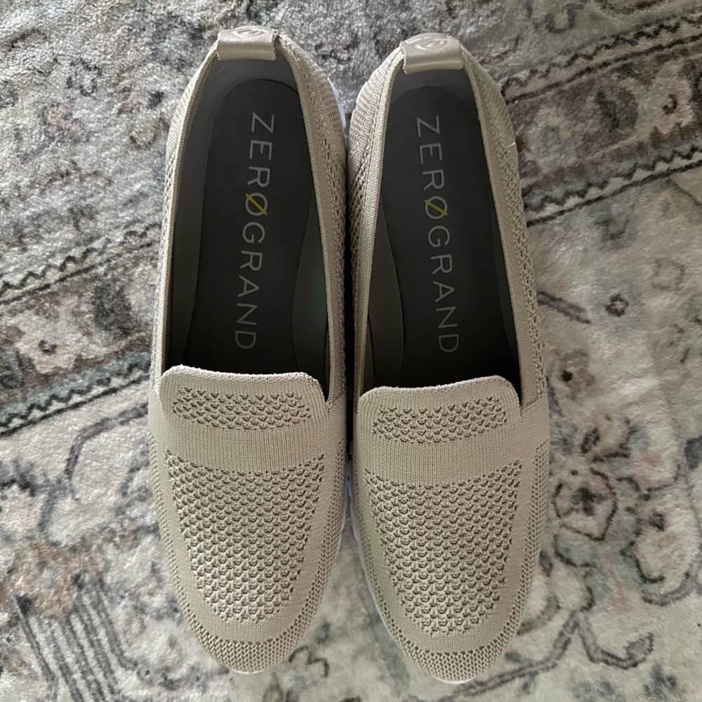 Tan Slip-On Loafers with Breathable Design